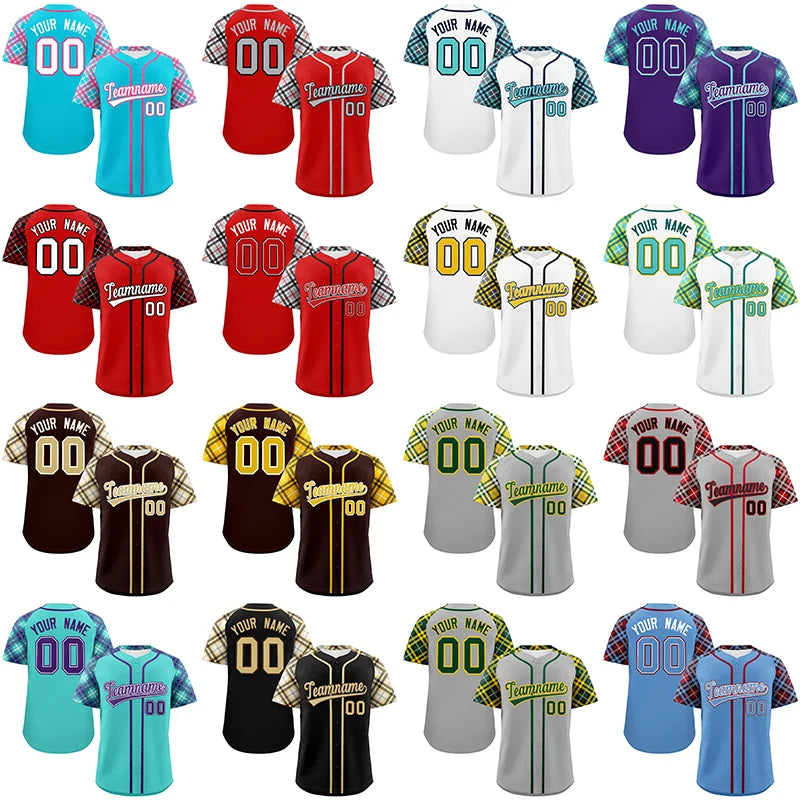 Custom Printing Short Sleeve Men's Baseball Custom Baseball Jersey Factory Wholesale Men Baseball Youth Uniform