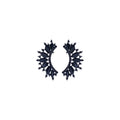 New Style Whole Sale Jewelry Earrings Gemstone Crystal Diamond Semicircle Drop Stud Earring for Women