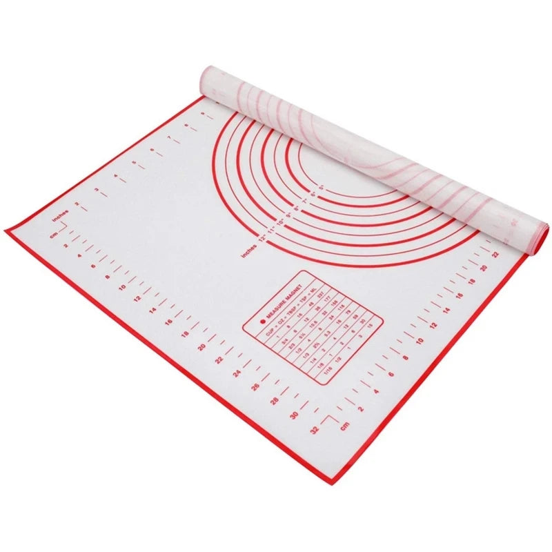 60*40CM Double-Sided Non-Stick Anti-Static Reusable Eco-Friendly Silicone Rolling Dough Mat Baking Pad Sheet Baking Pastry Tools