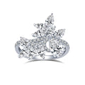 Messi Fine Jewelry Rings 18K White Gold Pear  Shape Cut Lab Diamond Engagement Ring for Women