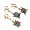 Cute Turtle Shape Keychain Crystal Rhinestone Sparkling Key Chains Bag Pendant tortoise Handbag Charm Women Girl Turtle Keychain
