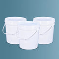 Wholesale High Quality Heat Resistance Durable Round White Recycled Plastic Water Bucket With Handle and Lid