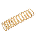 Roman Numerals Letter Heart Hollow Geometric Charm Spring Bracelet Bangles 316L Stainless Steel Jewelry Bracelet for Girls