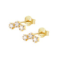 2022 NEW 925 Sterling Silver Mini Star Shape Cz Diamond Gold Plated Stud Earring for Women Gold Filled Cute Earrings Set