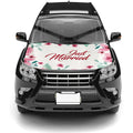Promotional Product Wedding Decoration Car Hood Cover Sublimation Print 120x150cm Custom Just Got Married Hood Flag