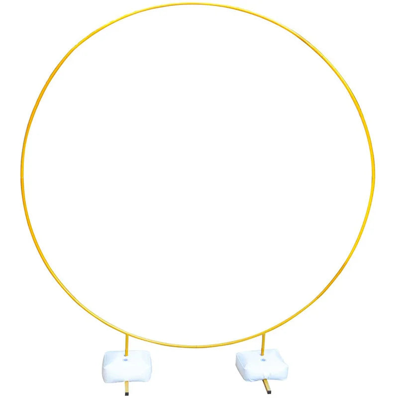 Hot Buckle Wedding Arches for Ceremony Circle Backdrop Balloon Arch Stand With Base for Wedding Birthday Party Garden Decoration