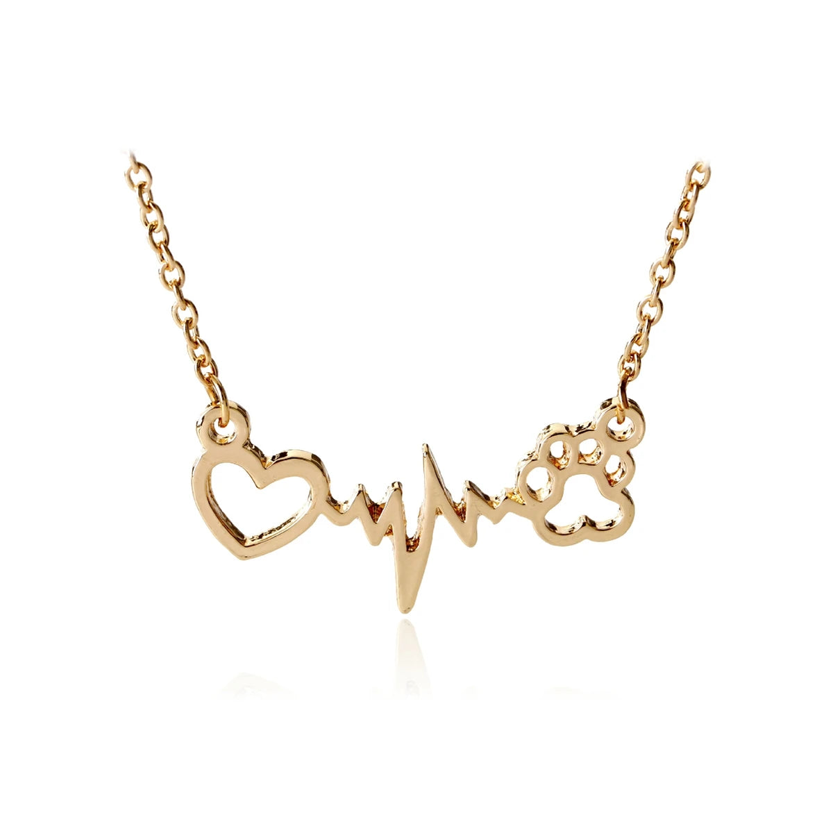 Electrocardiogram ECG Horse Pendants Necklaces Choker Collars Women Vintage Horseshoe Animal Wedding Jewelry Gold Durable