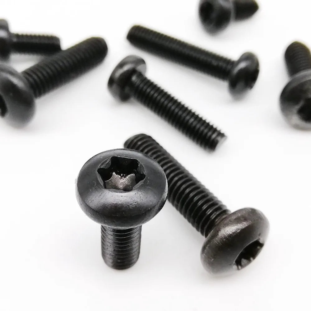 Din 7985 Steel Black Oxide Pan Head / Flat Head Countersunk Torx Screw