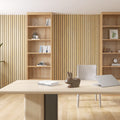 For KASARO Modern Design Style Fresh New Pattern Acoustic Curved Wood Panels for Home Ceiling and Wall Decoration