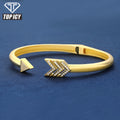 Exquisite Creative VVS D Moissanite Diamond Bangle Trendy 925 Sterling Silver Arrow Bracelet Jewelry Fashion Accessories Gift