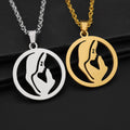 Rayer Portrait Pendant Necklace High Quality 18K Gold Stainless Steel Virgenes Pendant Necklace Fine Jewelry Link Chain