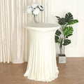 DaiRui Hot Selling Multi Color Fitted High Top Round Table Cover White Bar Cocktail Stretch Table Cloth