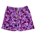 High Quality Wholesale 200 Gsm Mesh Fabric Summer Streetwear Basketball Workout Purple Camo Custom Print Mesh Shorts With Liner MegaBDM