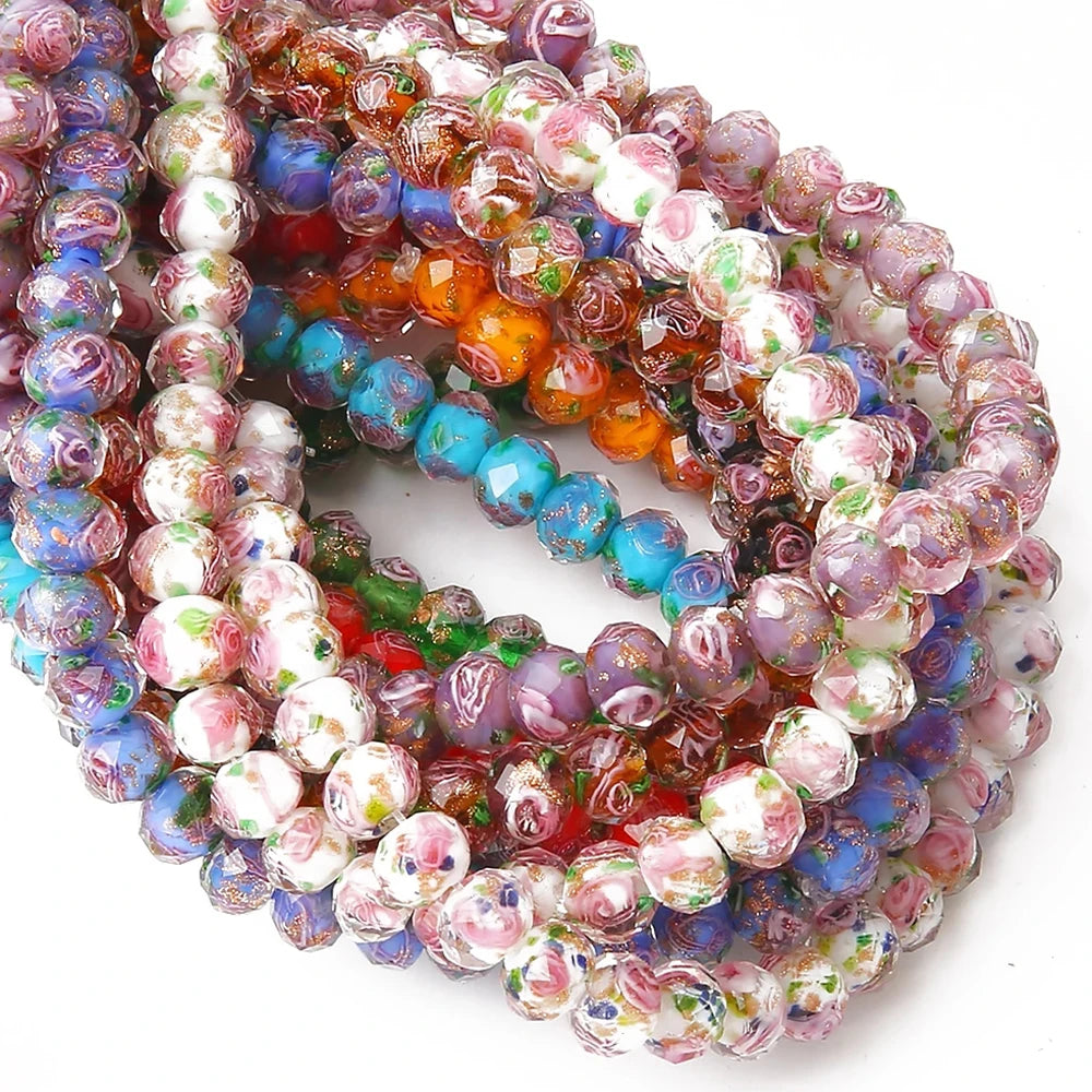10pcs 10mm Murano Multicolor Transparent Faceted Crystal Glass Beads Mixed Color DIY Necklace Bracelet Jewelry Making