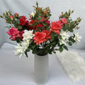 Wedding Decoration Artificial Flowers Head Red Roses 5 Heads Horn Rose