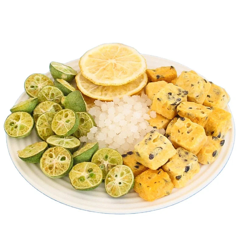 Jin Meng Bai Xiang Guo Hot Selling Private Label Chinese Dried Mix Blend Frozen Kumquat Passion Fruit Tea
