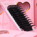 Wholesale Matte Black 0.03 CC Volume Eyelash Extensions Handmade Private Label Soft Silk Cashmere Synthetic Eyelashes 15mm LC