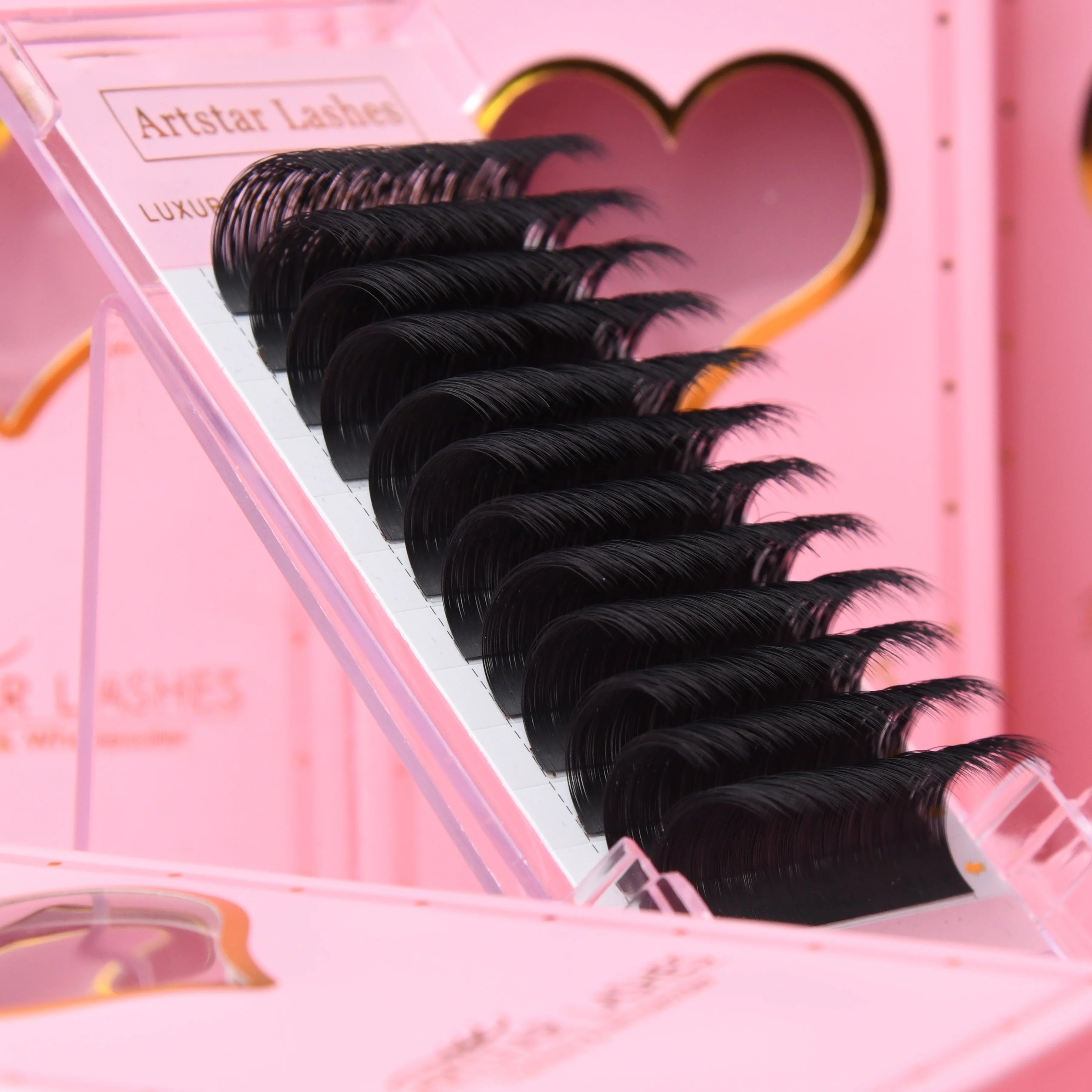 Wholesale Matte Black 0.03 CC Volume Eyelash Extensions Handmade Private Label Soft Silk Cashmere Synthetic Eyelashes 15mm LC