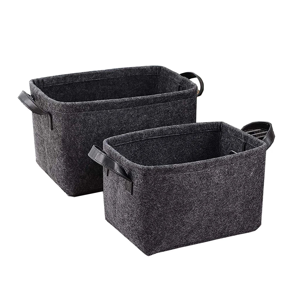 Felt Laundry  Storage Basket Case Customized Felt Storage Basket Organizer