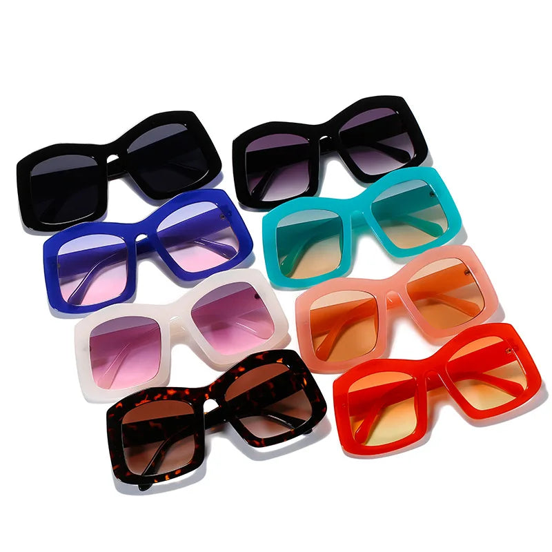 New 2024 Big Frame Shades Women Fashion Luxury Oversized New Designer Sunglasses Wholesale