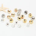 14K Gold-plated Solid Laser Bead Assembly Simple Hand-cut Jewelry Findings Bracelet Fashion Necklace Decorative Accessories