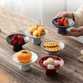 Party Wedding White Ceramic Cake Stand Plate Cat Bowl Cherry Blossom Pet Cat Dog Food Bowl Drinking Container Anti-overturning