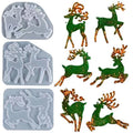 YS Christmas Elk Shaped Silicone Mold DIY Epoxy Resin Mold Deer Elk Mold Christmas Tree Pendant Decoration Christmas Elk Mould
