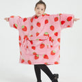 China Factory Children Wearable Hooded Blanket Sweatshirts Thick Sherpa Hoodie Blanket Oversized Blanket Hoodie Manufacturer