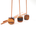 DIY Crafts Gems Beautiful Unique tiger Eye Cube Shape Crystal Incense Holder