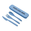 Cheap Reusable Cutlery Set Travel Utensils Wheat Straw Fork and Spoon Gift Set