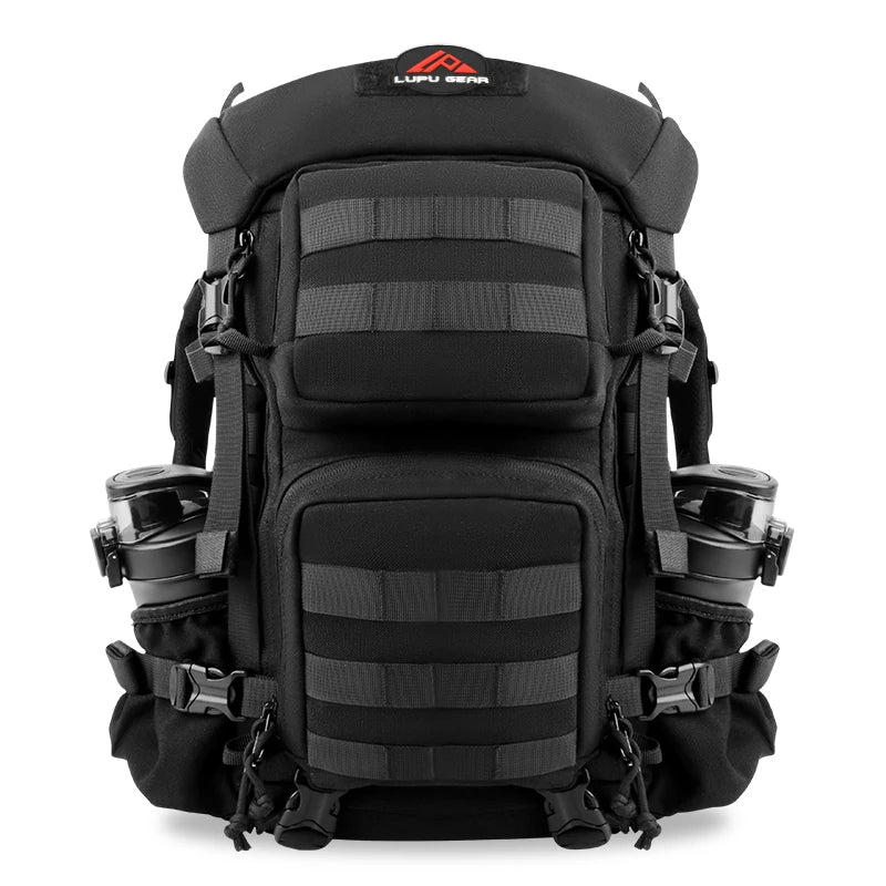 Unisex Tactical Backpack Vintage Style with Camouflage Pattern Zipper Closure Oxford Lining Mesh Polyester Material for Day Use