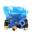 SDPSI1 Pneumatic Fittings 1/4 3/8 1/2 1/8 BSP Male Thread Air Quick Connector L Shape Push Hose Customizable OD 6 8 10