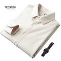 Factory Light Luxury Spring Thick Warm Brushed Stand Collar Slim Casual Versatile Dress Shirt for Men