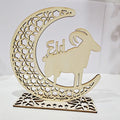 Wooden Easter Carved Laser-Cut DIY Moon Sheep Home Decor Festival Ornaments