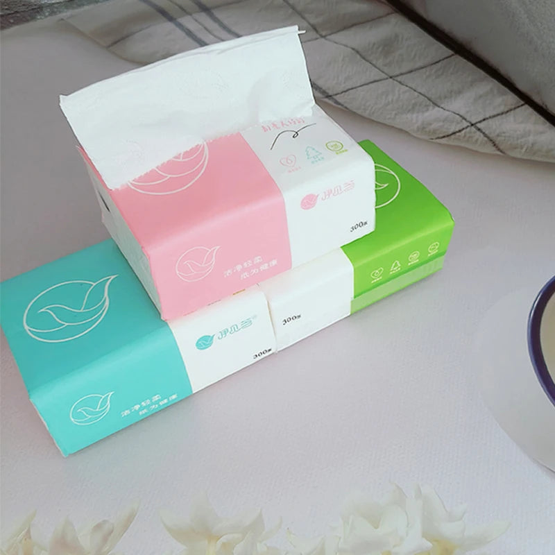 4-Ply Virgin Wood Pulp Edge Embossed Pocket Facial Tissue for Face Cleaning Home Travel Sport Custom Logo Options in Stock