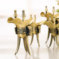 2026 QIAN HU Antique Brass Cup Goblet Metal Shot Glass Retro Wedding King Cup Home Decoration Stock Available