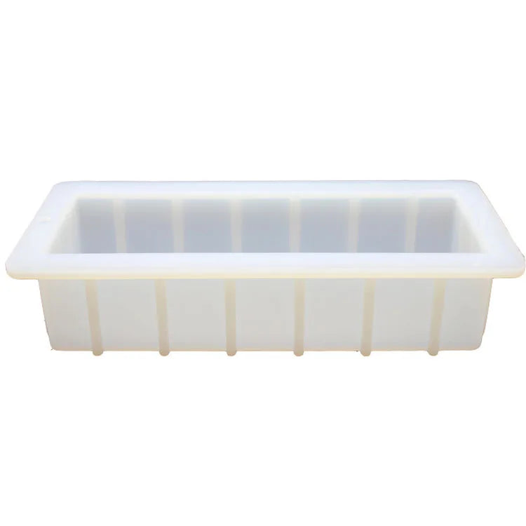 1.5L Silicone Soap Mould Rectangular Toast Loaf Mold With Wooden Box Homemade Form Soap Making Tool Supplies Cake Tool 50oz
