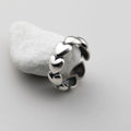 New Vintage Big Smooth Love Heart Finger Rings S925 Sterling Silver Open Rings Jewelry for Women