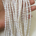Good Quality Wholesale Price 4-5 mm Good Luster Near Round Nature Freshwater Pearl in Strand .jewelry FindingsDIY Natural Pearl