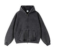Customized Hoodie Cotton High Quality Vintage Fashion Distressed Design Streetwear Pullover With Digital Print Washed