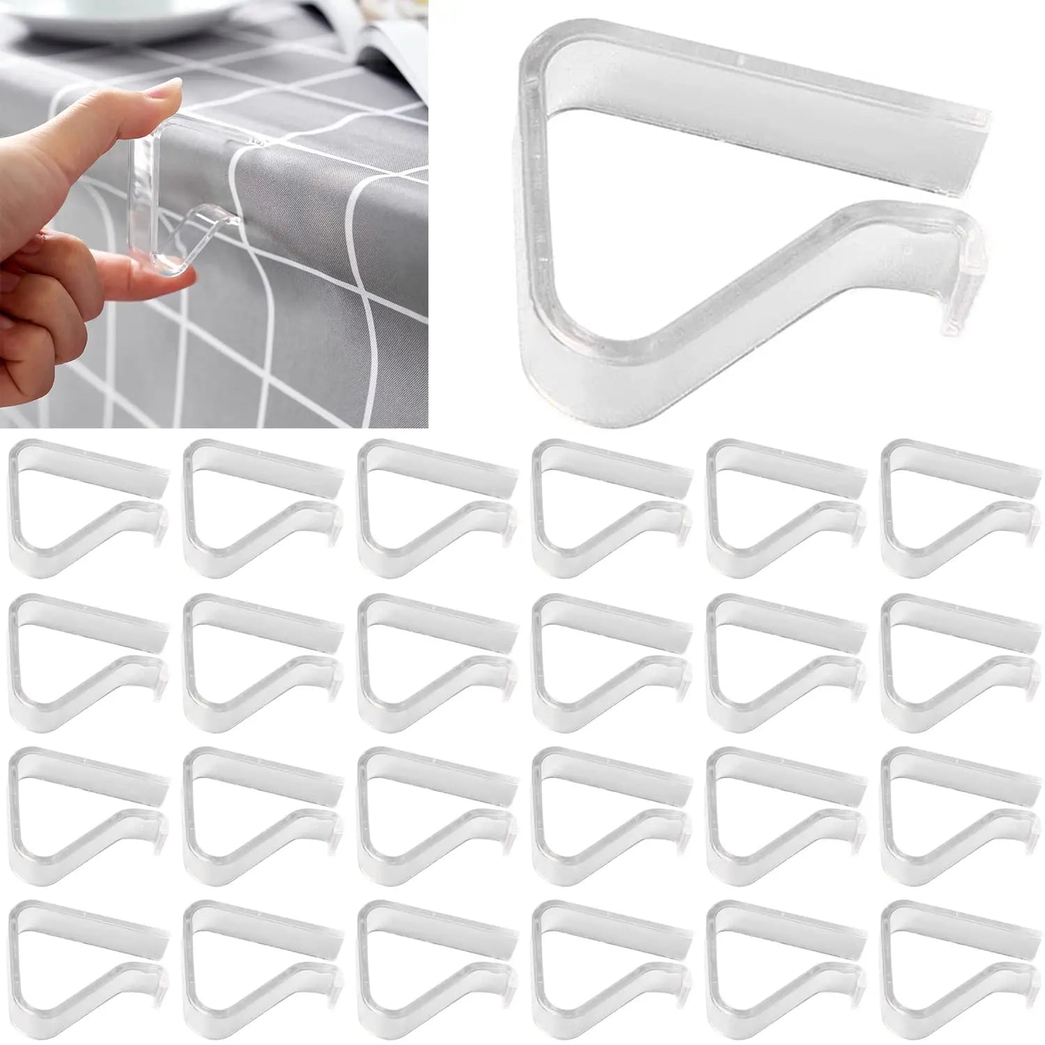 4pcs Tablecloth Clips Holders Picnic Table Clips Plastic Table Cloth Cover Clamps