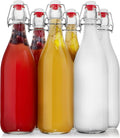Hot Selling Factory Price 250ml 500ml 1000ml Empty Clear Drinking Beverage Swing Top Lid Glass Bottle Lower Price Glass Bottle