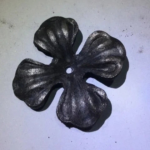 60mm 4mm Forge Component Ornamental Elements Flower  for Stairs Railing Handrail Balustrade Gate Fence Parts