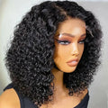 Short Curly Bob Wig Human Hair 13x4 Lace Front Wigs Human Hair Jerry Curly Bob Wig for Black Women Brazilian Natural Hairline