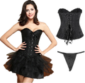 Women's Plus Adjustable Satin Spandex Corset Anti-Bacterial Breathable Eco-Friendly Fabric Waist Slimming Girdle Steampunk