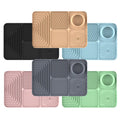 Popular Eco-Friendly Anti-Choking Anti-Slip Silicone Pet Pad with Suction Cup Solid Pattern Cat and Dog Eating Licking Bowls