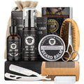 Wholesale Private Label Mens Beard Growth Oil Balm Wax Brush Set Beard Grooming Kit