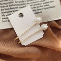 Vintage Hair Clips Flower Pearl Hair Accessories Women One Word Rectangular Hair Clip