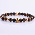 Factory  Prices Custom Christmas Gift Classic logo Charm Elastic Agate Bead Jewelry 8mm Natural Red Gem Bracelet