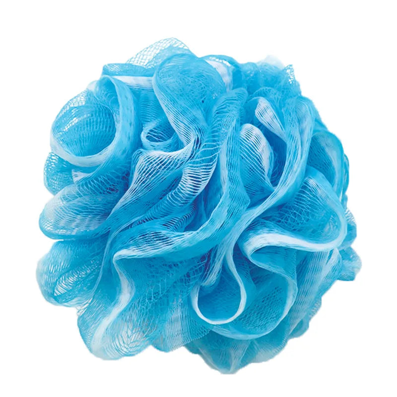 35g Korean Style Two-Tone Colored Toiletries Skin Care Products Very Soft White Border Mesh Shower Sponge Hot PE Bath Flower